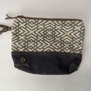 Myra Bag Pouch Wristlet Clutch Purse Canvas Gray